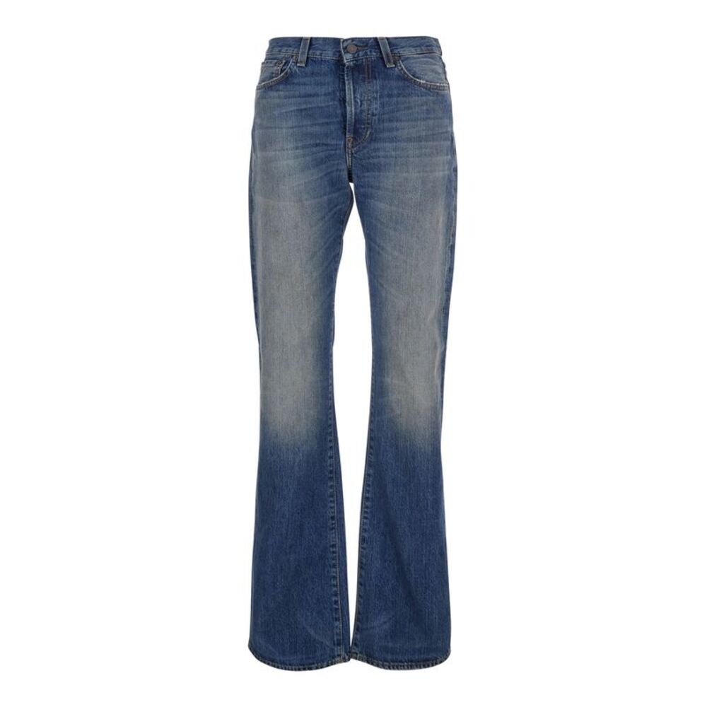 Acne Studios Women Blue Jeans With Five-Pocket Design In Denim